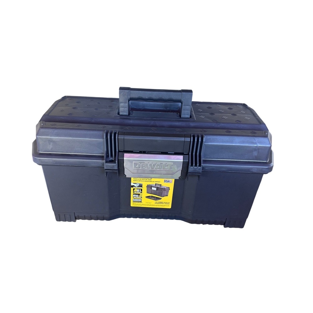 DeWalt 24 Inch One-Touch Latch Tool Box with Removable Tray Black DWST24082